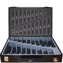   Abraboro HSS-R fémcsigafúró készlet 10x 1-8x0,5 + 5x 8,5-10 mm (170db/készlet)