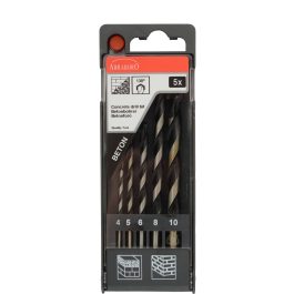   Abraboro hengeres szárú betonfúró standard készlet 4/5/6/8/10 mm (5db/készlet)