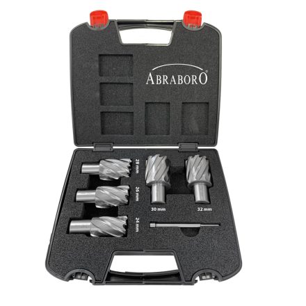 Abraboro HSS-G maglyukfúró készlet 24/26/28/30/32mm / PIN (6db/készlet)