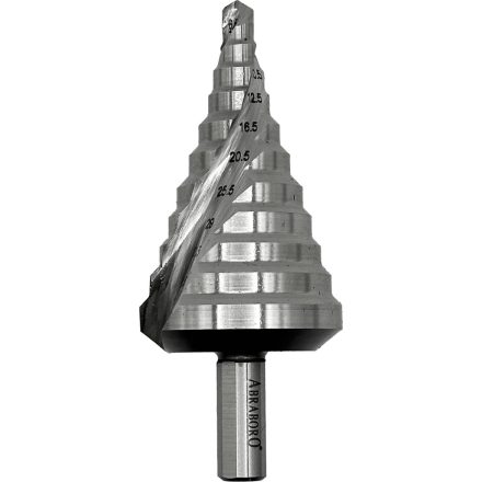 Abraboro HSS-G lépcsős fúró kapcsolószekrényekhez 4,0-20,0 mm (1db/csomag)