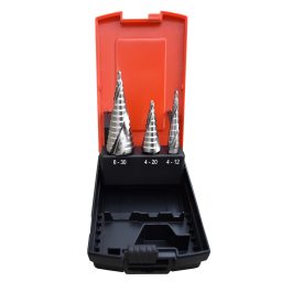   Abraboro HSS-CO lépcsős fúró készlet 4,0-12,0/20,0/30,0 mm (3db/készlet)