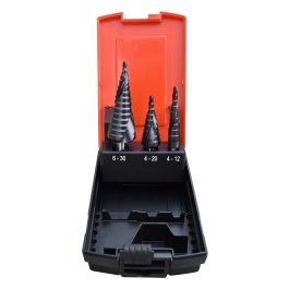   Abraboro HSS-Tialn lépcsős fúró készlet 4,0-12,0/20,0/30,0 mm (3db/készlet)