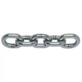 Rövidszemű lánc DIN 5685/A átm. 4 x 25m acél Vz.