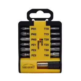   Abraboro Supra Bit 1/4" készlet 13xPH/PZ/TX (13db/készlet)