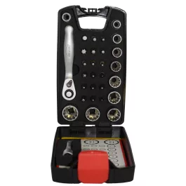   Abraboro Bit és dugókulcs készlet 1/4" Spline (30db/készlet)