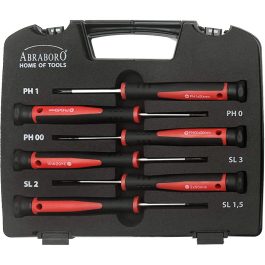   Abraboro műszerész csavarhúzó készlet vegyes SL1,5/2/3 PH00/0/1 (6db/csomag)