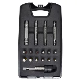   Abraboro csavarkiszedő és Bit 1/4" készlet PH1-3/PZ1-3/TX10-40/holder (17db/készlet)