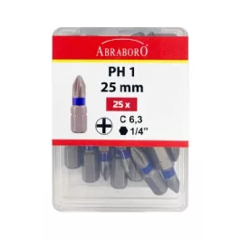 Abraboro Power Bit 1/4" PH3x25 mm (25db/csomag)