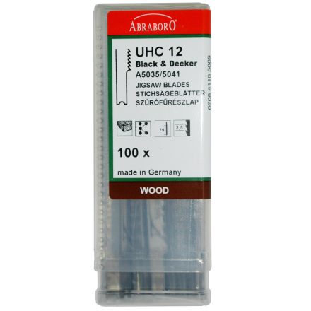 Abraboro szúrófűrészlap Masterpack UHC 12  (100db/csomag)