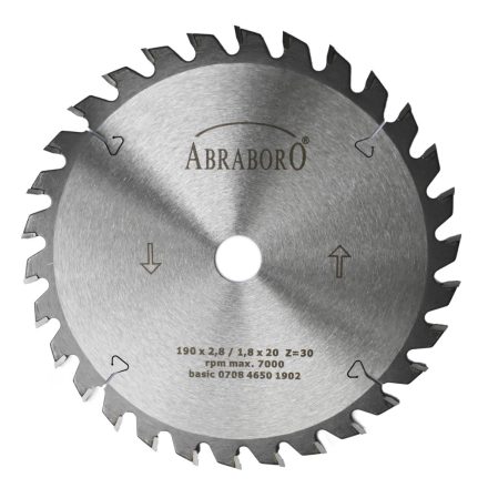 Abraboro HM körfűrészlap Basic 160x2,6x20 mm / 20 TCT (1db/csomag)
