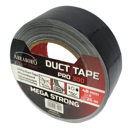 Abraboro szöveterősített ragasztószalag fekete 48mmx25m (1db/csomag)