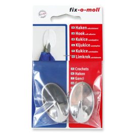 Abraboro öntapadó akasztó ezüst 43x26 mm (5db/csomag)