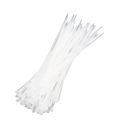 Műanyag kábelkötegelő, PA 6.6 fehér, 4,8x290