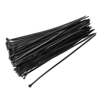 Műanyag kábelkötegelő, PA 6.6 fekete, 3,6x140