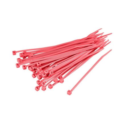 Műanyag kábelkötegelő, PA 6.6 piros, 3,6x100