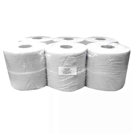 Brd tekercses WC papír 2 rétegű, fehér gy.l., 19 cm, 12 x 120 m
