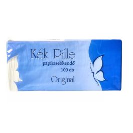 Kék Pille papírzsebkendő 3 r., fehér, 90+10db/csomag