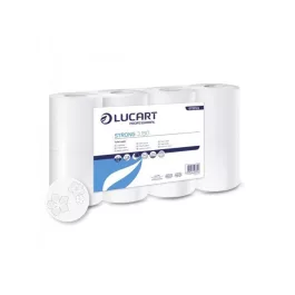   Lucart Strong 3.150 kistekercses WC papír 3 rétegű, hófehér, 150 lapos (17,25 m) 8 x 8 tekercs/karton