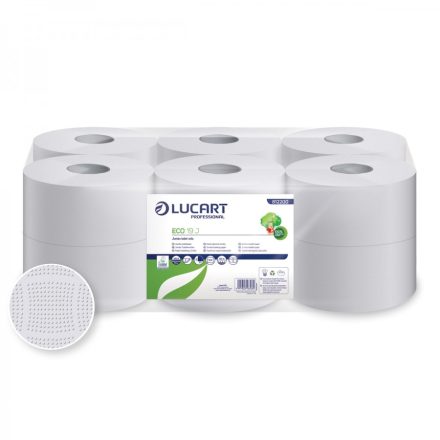 Lucart Eco 19 ipari WC papír 2 rétegű, fehér, 12x120 m
