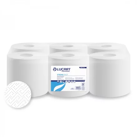 Lucart Strong 19 tekercses kéztörlő 2 rétegű, fehér, 6x100 m