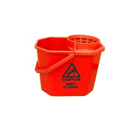 Euromop felmosó vödör, csavarókosárral, 12 literes, piros, 3001067.02