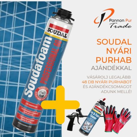 Soudal purhab pisztolyos Soudafoam Professional 60 nyári 750ml 48 db