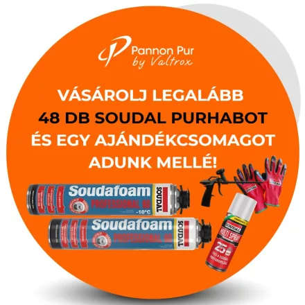 Soudal purhab pisztolyos Soudafoam Professional 60 nyári 750ml 48 db