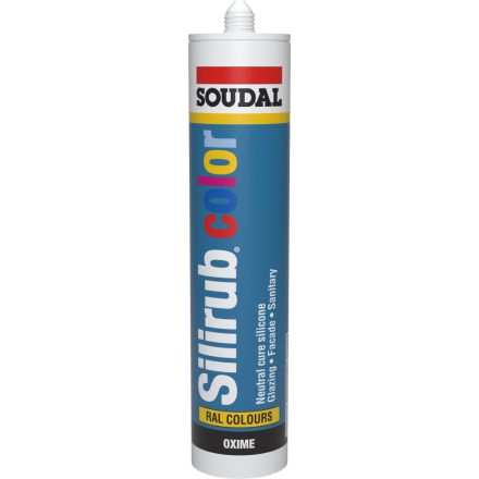 Soudal Silirub Color neutrális szilikon, vörösbor RAL3005 300ml 