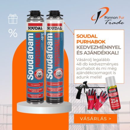 Soudal purhab pisztolyos Soudafoam Professional 60 téli -10 C° 750ml 48 db