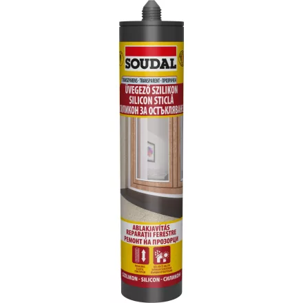 Soudal üvegező-univerzális szilikon, ecetsavas transparent 280ml