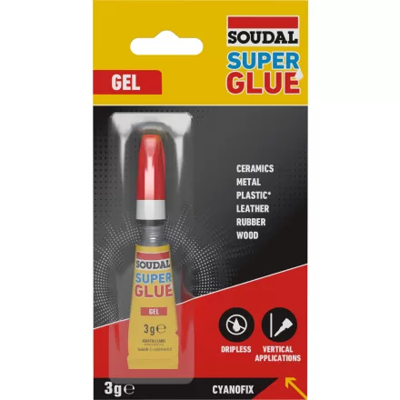 Soudal Cyanofix 84A pillanatragasztó zselés 3g bliszteres