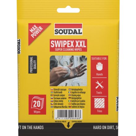 Soudal Swipex ipari tisztítókendő bliszter 20db
