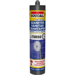 Soudal szaniter szilikon turbo, ecetsavas fehér 280ml