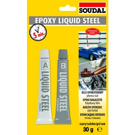 Soudal Epoxy Liquid Steel Rapid 2x15gr 2K