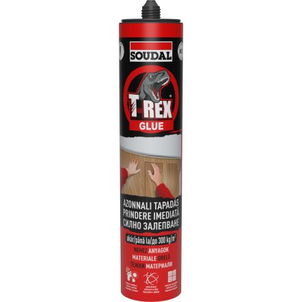 Soudal T-Rex szerelőragasztő piros azonnali tapadóerő 380g