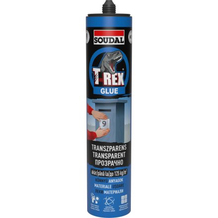 Soudal T-Rex szerelőragasztő kék transparens 310g