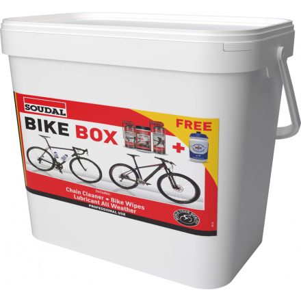 Soudal Kerékpáros doboz (szett:sampon+PTFE+kendők+kulacs)
