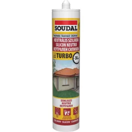 Soudal neutrális szilikon, turbo transzparens 280ml