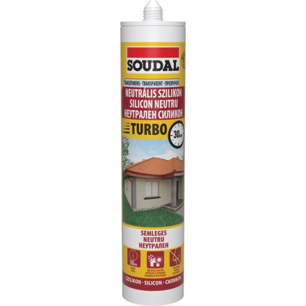 Soudal neutrális szilikon, turbo transzparens 280ml