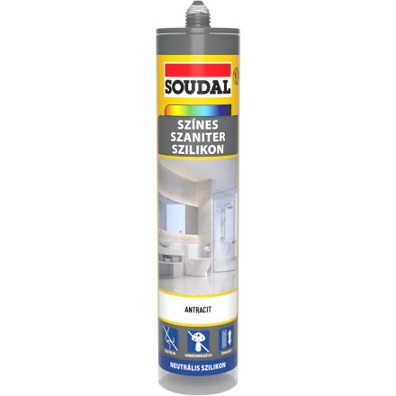 Soudal szaniter szilikon, neutrális antracit 310ml H/R/B