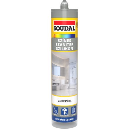 Soudal szaniter szilikon, neutrális cementszürke 310ml H/R/B