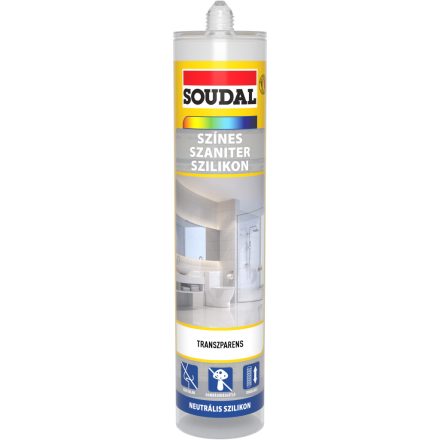 Soudal szaniter szilikon, neutrális transparent 310ml H/R/B