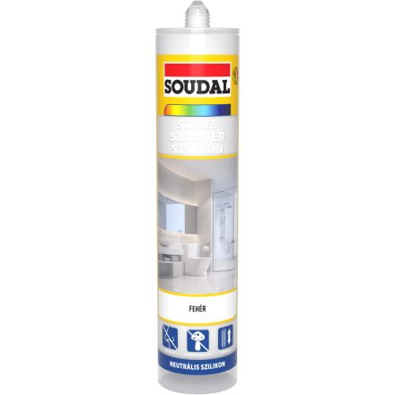 Soudal szaniter szilikon, neutrális fehér 310ml H/R/B