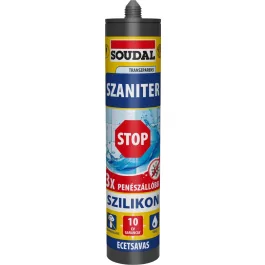 Soudal szaniter szilikon Stop, ecetsavas transparent 280ml