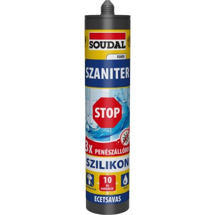 Soudal szaniter szilikon Stop, ecetsavas fehér 280ml