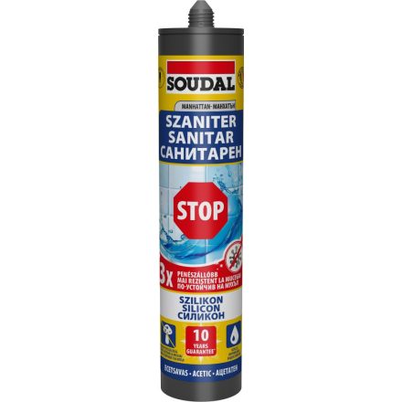 Soudal szaniter szilikon Stop, ecetsavas manhattan 280ml