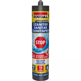 Soudal szaniter szilikon Stop, ecetsavas antracit 280ml