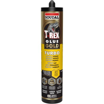 Soudal T-Rex Glue Gold Turbo hybrid szerelőragasztó 290ml