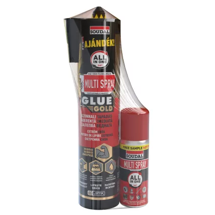 Soudal T-Rex szerelőragasztó gold extrém tapadóerő 290 ml + Multi spray 25ml
