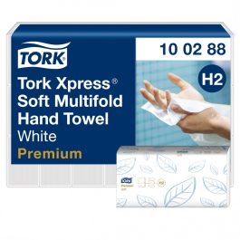   Tork Premium Xpress Multifod hajtogatott kéztörlő, soft H2 2 rétegű, fehér, 21x110lap SCA100288